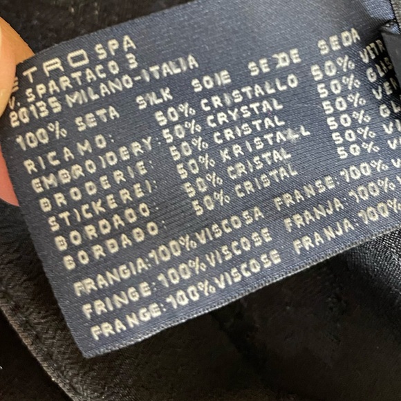 ETRO SILK beaded floral CAPE poncho - Picture 12 of 13